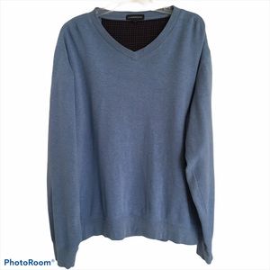 Lands' End V-Neck Cotton Pullover L